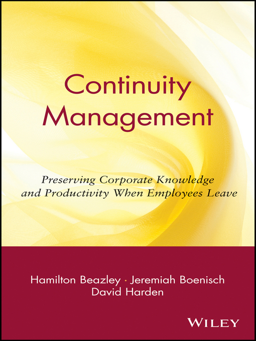 Cover image for Continuity Management